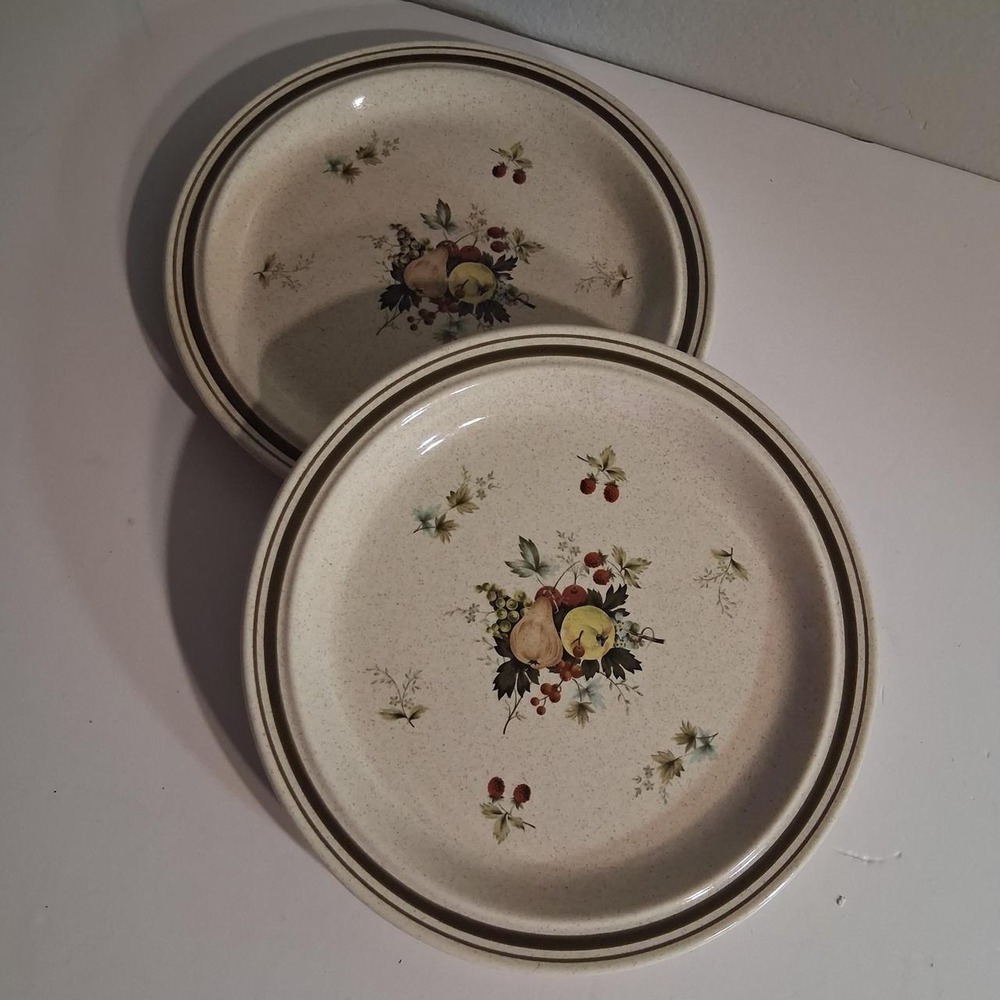 Vintage plates 2 Royal Doulton Lambethware fruit and berry plates